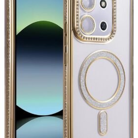 Xiaomi Redmi 15C 4G Joke Simli Magneticsafe Kılıf - Gold-(5796)