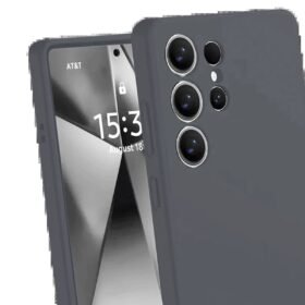 Samsung Galaxy S25 Ultra Kılıf Nano içi Kadife Silikon - Gri-(5796)