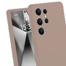 Samsung Galaxy S25 Ultra Kılıf Nano içi Kadife Silikon - Pudra-(5796)