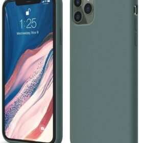 iPhone 11 Pro Kılıf First Silikon - Koyu Yeşil-(5796)