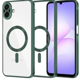 Samsung Galaxy A07 Kross Magneticsafe Kapak - Koyu Yeşil-(5796)