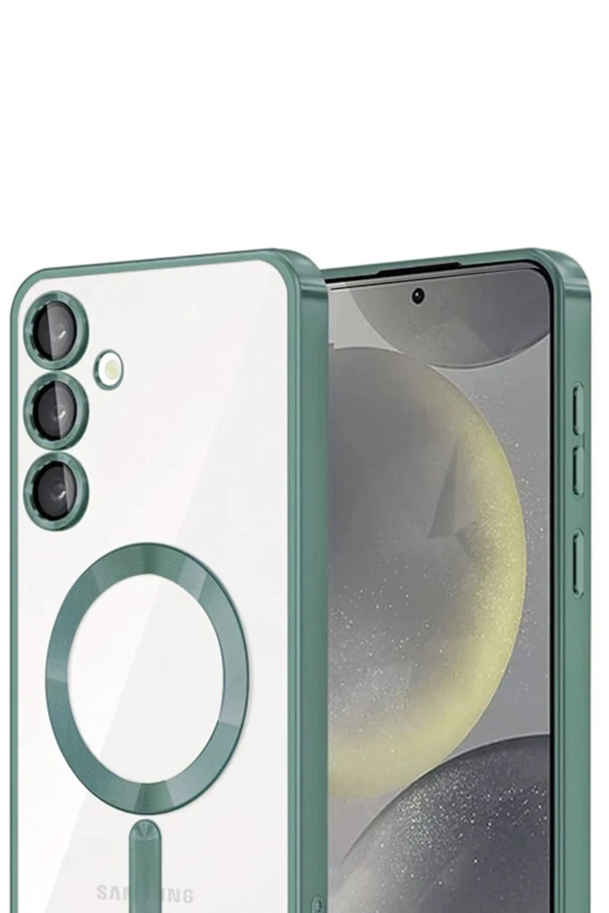 Samsung Galaxy A17 5G Kross Magneticsafe Kapak - Koyu Yeşil-(5796) - Görsel 2