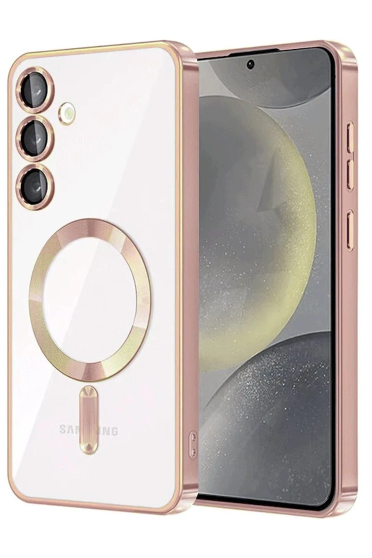 Samsung Galaxy A17 5G Kross Magneticsafe Kapak - Rose-(5796)