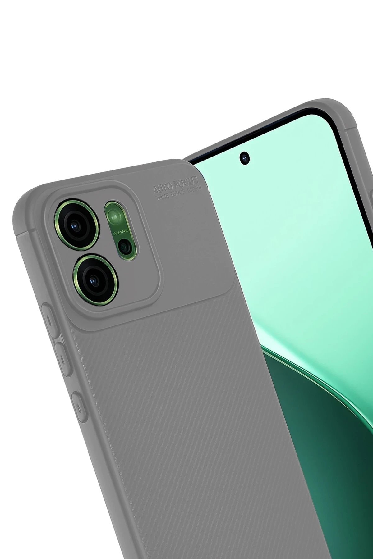 Oppo Reno 14 Auto Focus Karbon Kapak - Gri-(5796) - Görsel 2