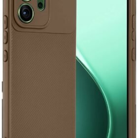 Oppo Reno 14F Auto Focus Karbon Kapak - Kahverengi-(5796)