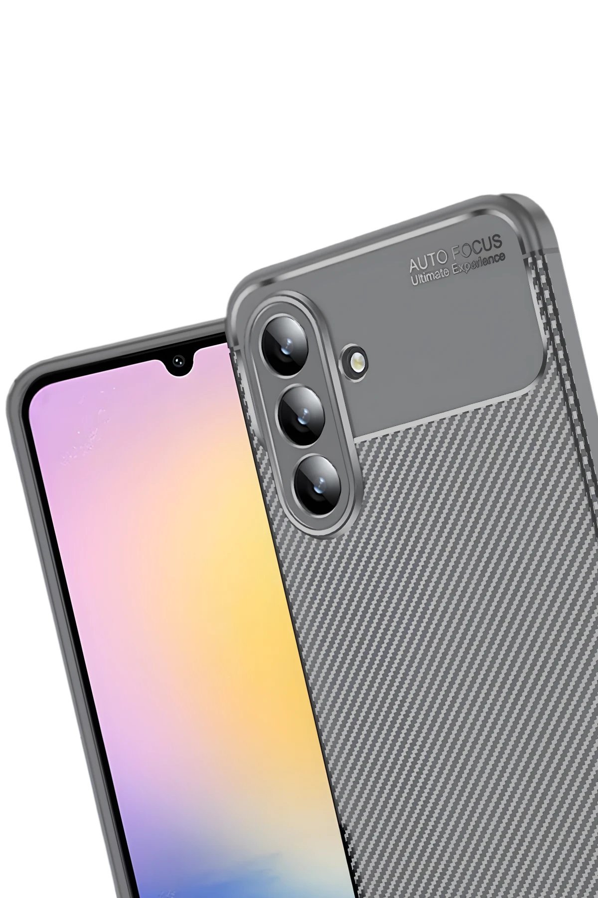 Samsung Galaxy A17 5G Auto Focus Karbon Kapak - Gri-(5796) - Görsel 3