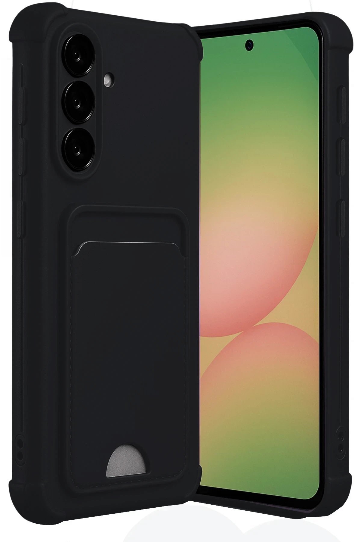 Samsung Galaxy A17 5G Kelvin Kartvizitli Silikon - Siyah-(5796)