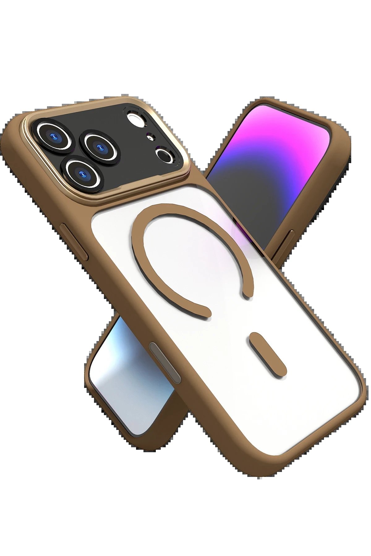 Apple iPhone 17 Pro Hazar Magsafe Kapak - Gold-(5796)