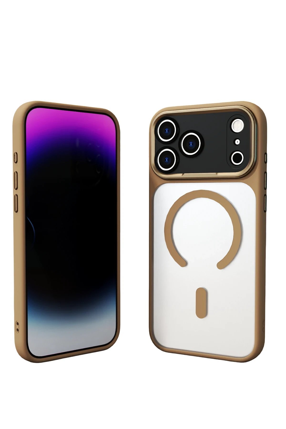 Apple iPhone 17 Pro Hazar Magsafe Kapak - Gold-(5796) - Görsel 4