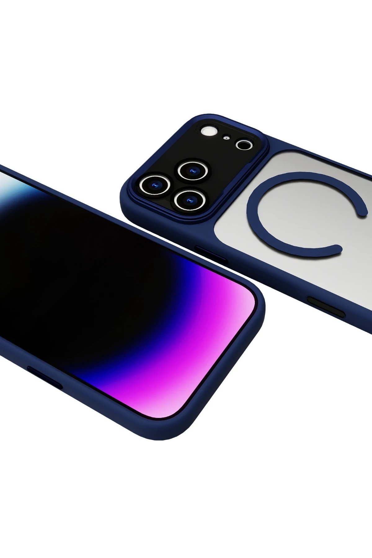 Apple iPhone 17 Pro Hazar Magsafe Kapak - Lacivert-(5796) - Görsel 4