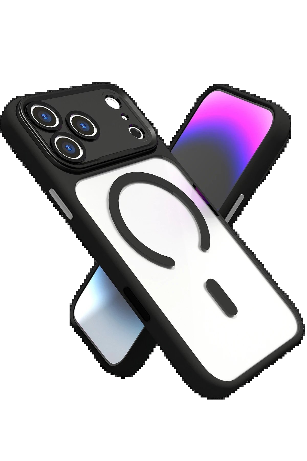 Apple iPhone 17 Pro Hazar Magsafe Kapak - Siyah-(5796)