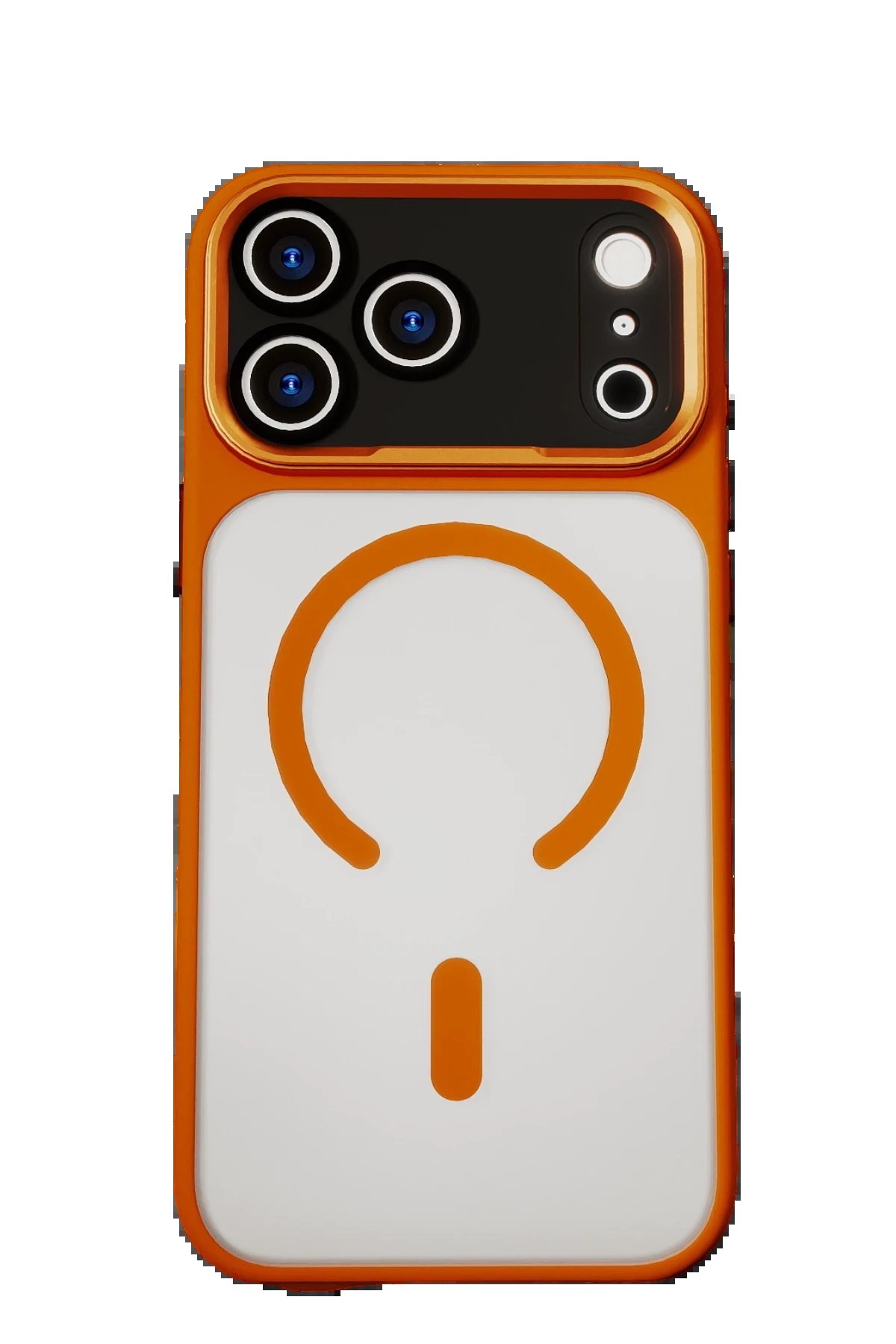 Apple iPhone 17 Pro Max Hazar Magsafe Kapak - Turuncu-(5796) - Görsel 5