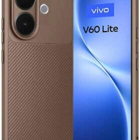 Vivo V60 Lite Auto Focus Karbon Kapak - Kahverengi-(5796)