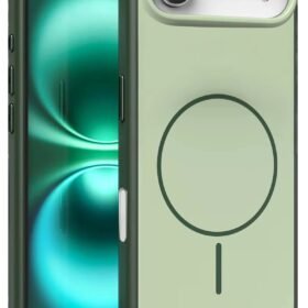 Apple iPhone 17 Air Neva Magsafe Kapak - Koyu Yeşil-(5796)