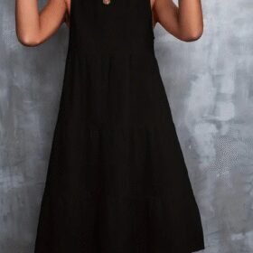 Kadın Sıfır Kol Bisiklet Yaka Aerobin Elbise