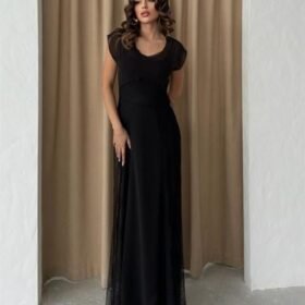 Archernar Şifon Tül Elbise 2704-8