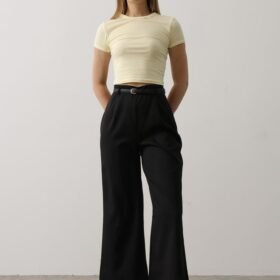 Kemer Pens Detaylı Pantolon - Siyah