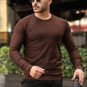 Erkek Bisiklet Yaka Uzun Kollu Triko