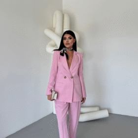 KETEN CEKET - PANTOLON TAKIM - Pembe