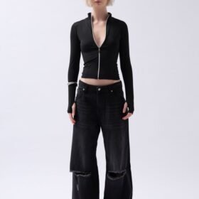 Fermuar Detaylı Bluz