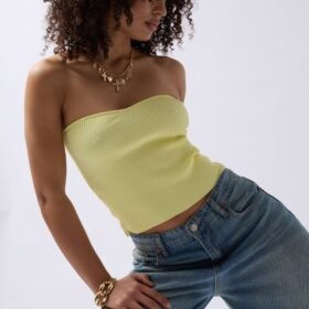 Straplez Dokulu Crop