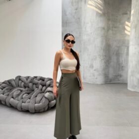 230 Gr Poly Viscose Full Lycra Metal Toka Aksesuarli Pantolon