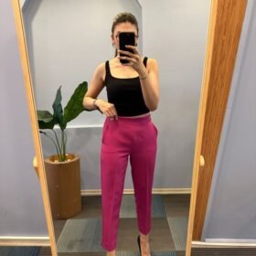 Bel Lasti̇kli̇ Düğmeli̇ Pantolon