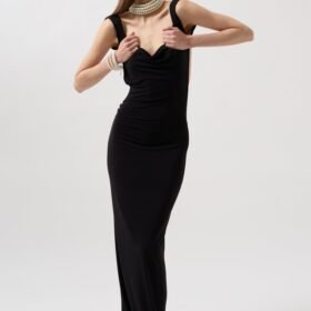 Sırt Dekolte Maxi Elbise