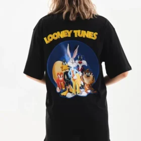 Unisex Baskılı Oversize T-Shirt - Siyah