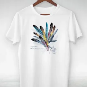 Unisex Baskılı Oversize T-Shirt - Beyaz