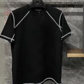 Unisex Karoyaka Dikişli Oversize T-Shirt - Siyah