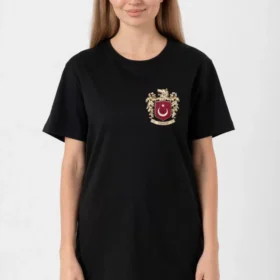 Türk Arma Baskı T-shirt - Siyah