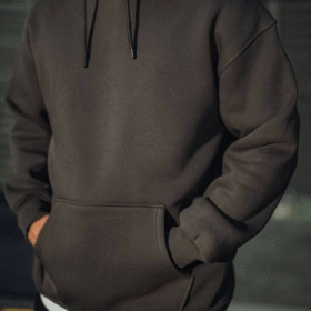 Üç İplik Penye Kapşonlu Basic SweatShirt - Antrasit