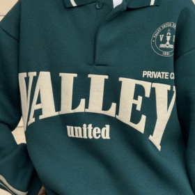 Üç İplik Yakalı Sweat Baggy Pantalonlu Takım - Yeşil