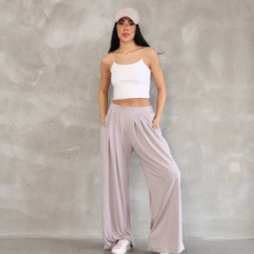 Osy Modal Yumuşak Dokulu Kumaş Boru Paça Salaş Eşofman - Bej