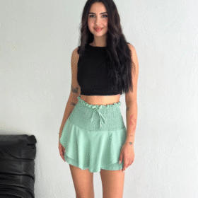 Ayrobin Şortlu Etek - Su Yeşili