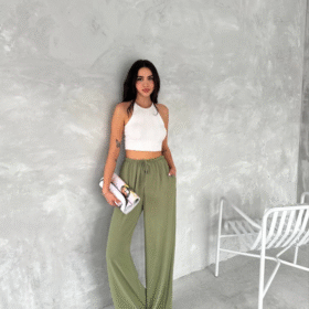 Ayrobin Oversize Pantalon - Mint Yeşili