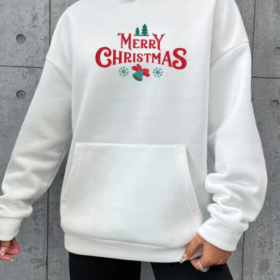 Merry Chrıstmas Sweatshirt - Hodie - Beyaz