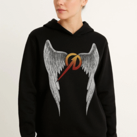 Metallica İki İplik Kapüşonlu Ön Ve Arka Baskılı Hoodie - Siyah