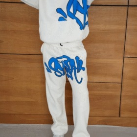 Erkek Kapüşonlu Eşofman Takım Graffiti Baskılı  Oversize Rahat Kalıp, Kanguru Cepli, Streetwear Tarzında Premium Ürün 3 Iplik Pamuklu - Beyaz