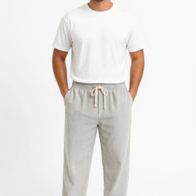 Erkek Fitilli Kadife Cepli Buggy Pantolon Oversize Rahat Kalıp - Gri