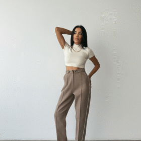 CHANEL PANTOLON YAN BİYELİ - Vizon