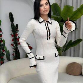 Wale Cep Detaylı Elbise