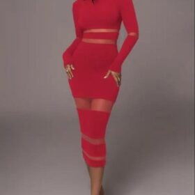 Kadın şerit Transparan Detay Fırsat ürün Midi Boy Elbise