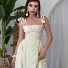 Khalesı Omuz Bağlamalı Elbise