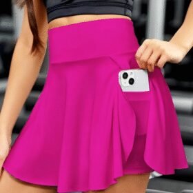 Kadın Yüksek Bel Cepli Sandy Short Etek