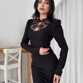 Port Dantel Detay Elbise