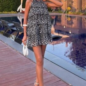 Fırfırlı Şifon Elbise 2905-08