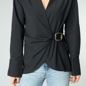 Kemerli Gömlek - Siyah