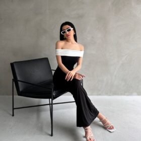 Kadın Madonna Yaka Maxı Boy Elbıse